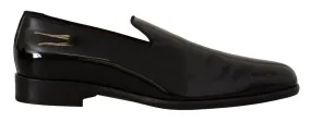 Loafers With Black Jeans Dolce & Gabbana Elegant Black Patent Leather Loafers