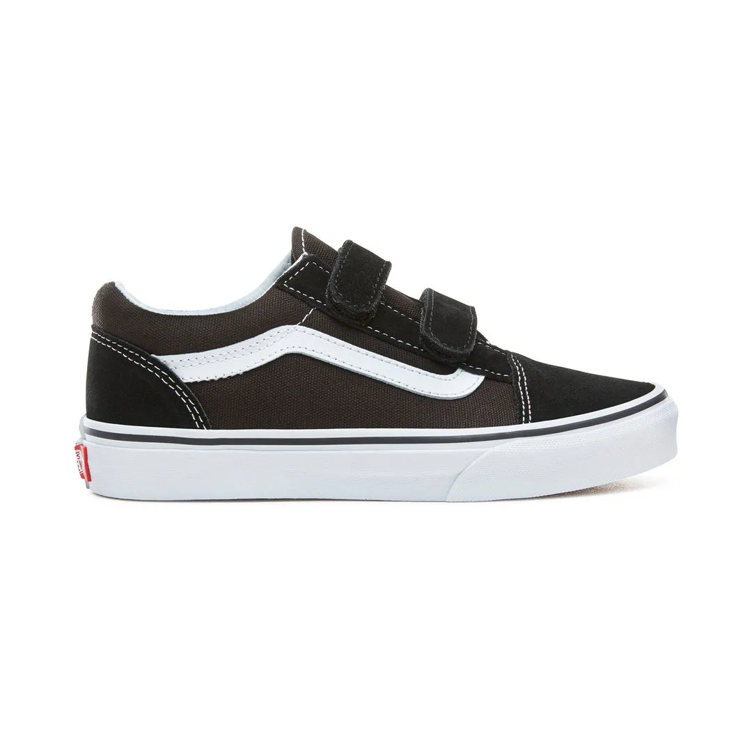 Good Tennis Shoes For Walking On Concrete Vans UY Old Skool V Black/True White - Kids
