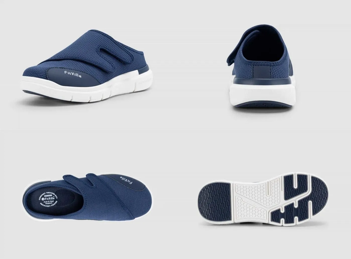 Ninja Slippers FitVille Men's EasyTop Diabetic Slipper V5