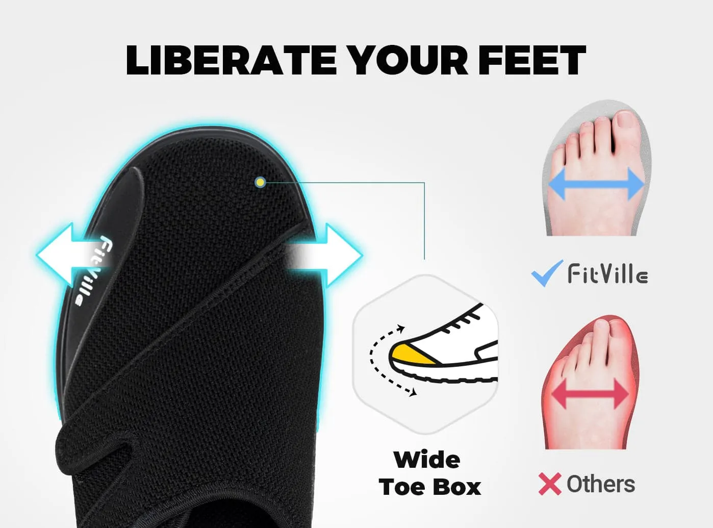 FitVille Men's EasyTop Diabetic Slipper V5 Dusty Slippers