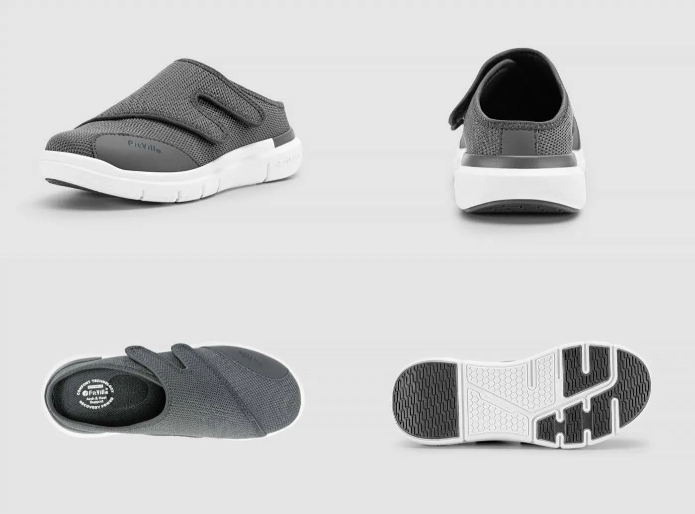 FitVille Men's EasyTop Diabetic Slipper V5 Walmart Dearfoams Slippers