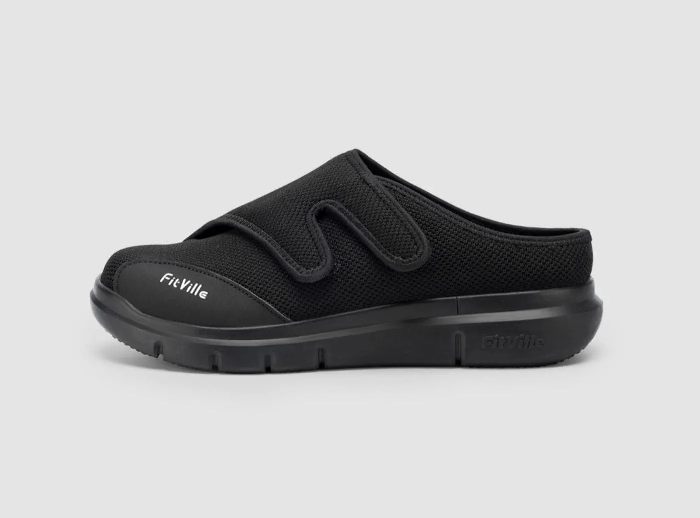 FitVille Men's EasyTop Diabetic Slipper V5 Crock Slides