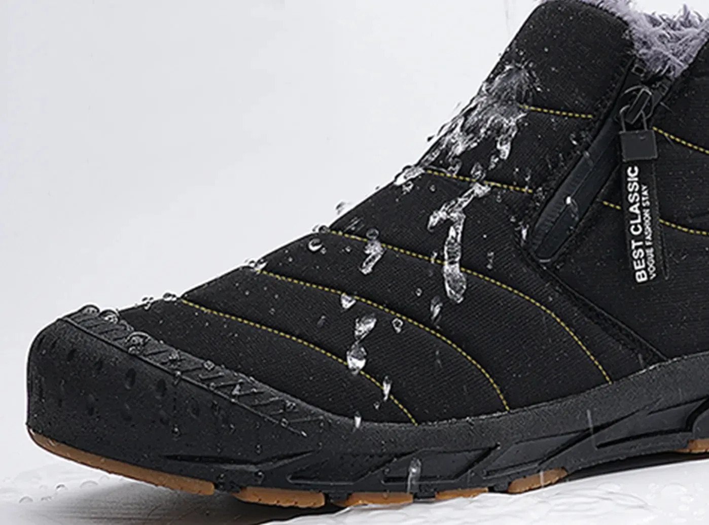 Ladies Boots Sale FitVille Men's Retro Round Toe Snow Boots