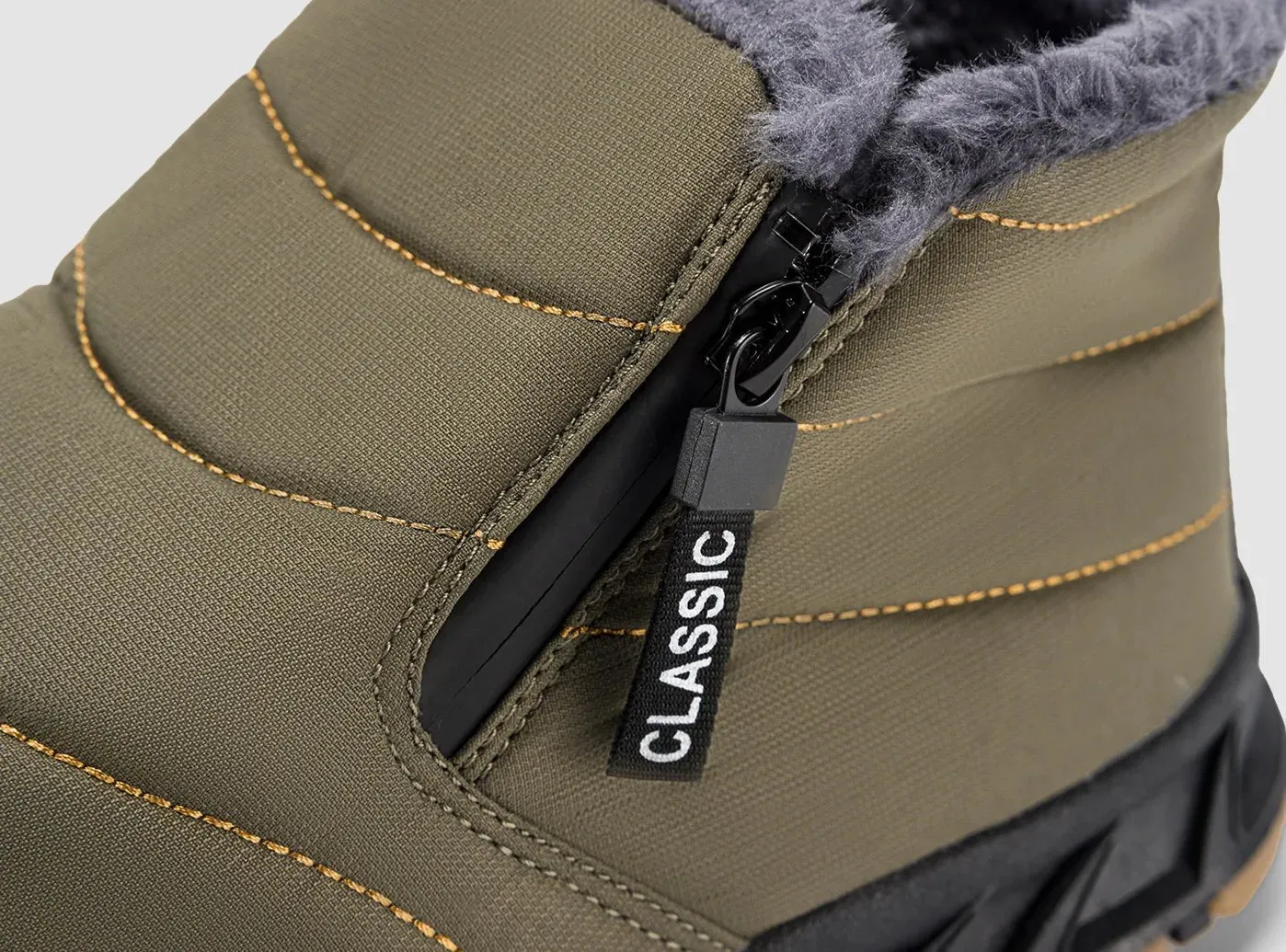 Waterproof Cowboy Boots FitVille Men's Retro Round Toe Snow Boots