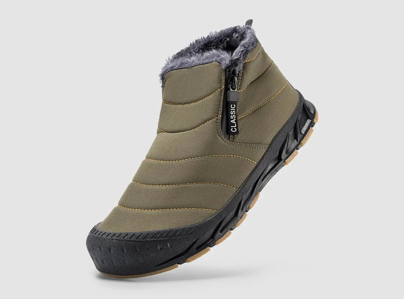 FitVille Men's Retro Round Toe Snow Boots Ultra Mini Ugg Boots