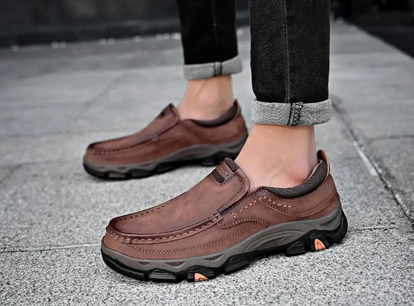 FitVille Men's Slip-On Loafers Loafers With Suits