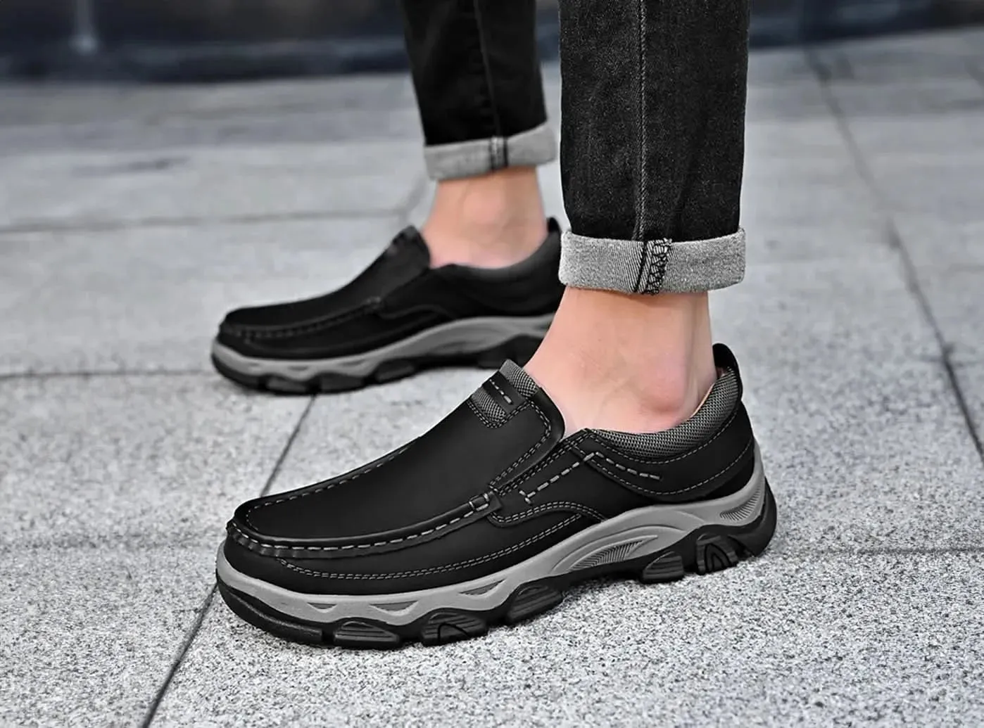 Adrian Bex Loafers FitVille Men's Slip-On Loafers