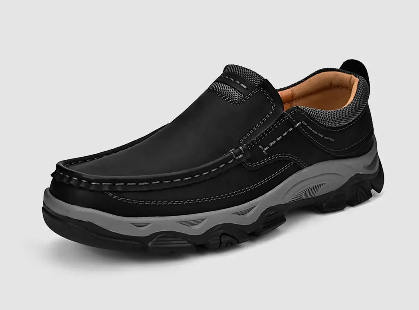 Spiked Loafers FitVille Men's Slip-On Loafers