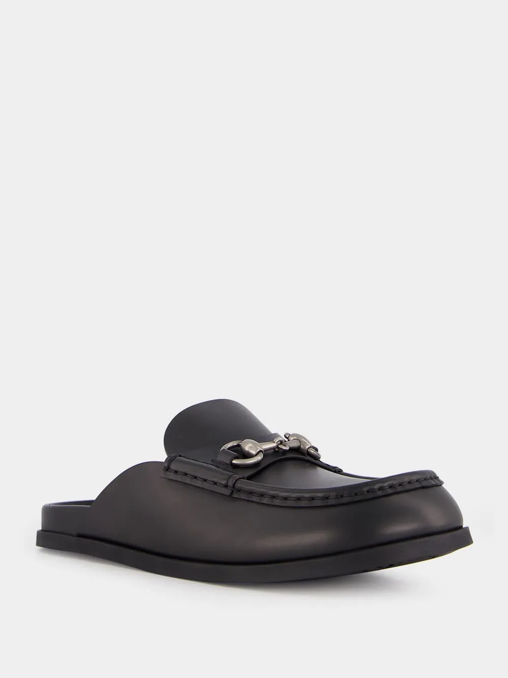 Loafers With Bows Flat Sierra Calfskin Mules