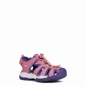 Geox J Borealis Girl B Lace Up Sandal Open Air