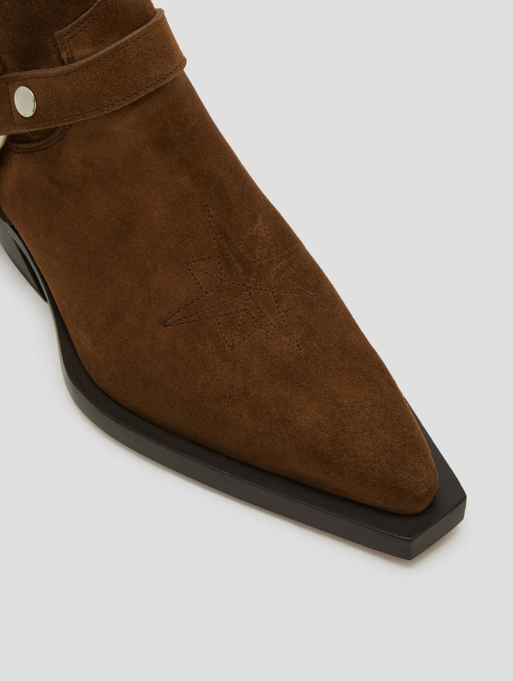 TERENCE HARNESS WESTERN BOOT IN ROCK SUEDE The Snow Boots