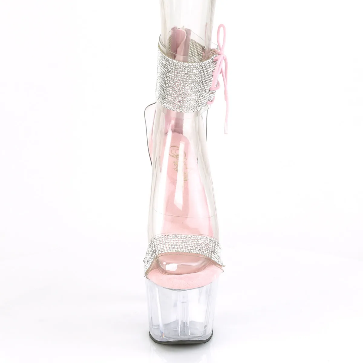 ADORE-727RS Pleaser Clear/Baby Pink Sexy Platform Shoes (Pole Dancing Heels) Asics Wrestling Shoes Twr900
