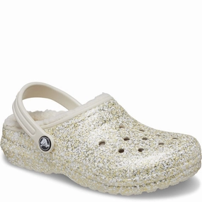 Crocs Toddler Classic Glitter Lined Clog Comfort Walk Sandals