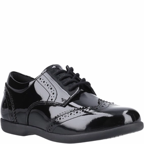 Gum Sole Hush Puppies Bridget Patent Senior School Shoes