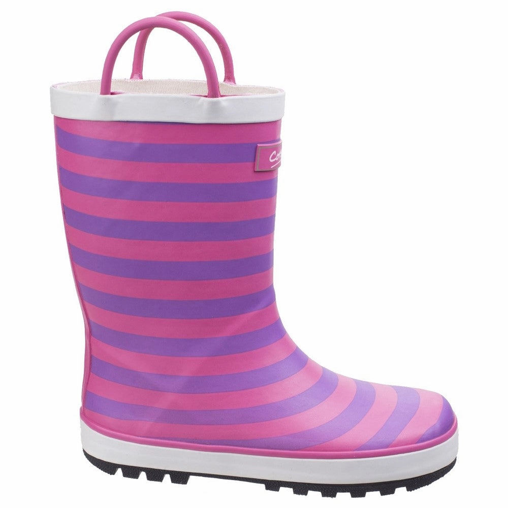 Cotswold Captain Stripy Wellies Mixed Textures Snow Ready