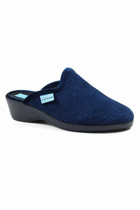 Anti Slip Sole Lunar Womens Slippers KLA 170 Andrea in Navy
