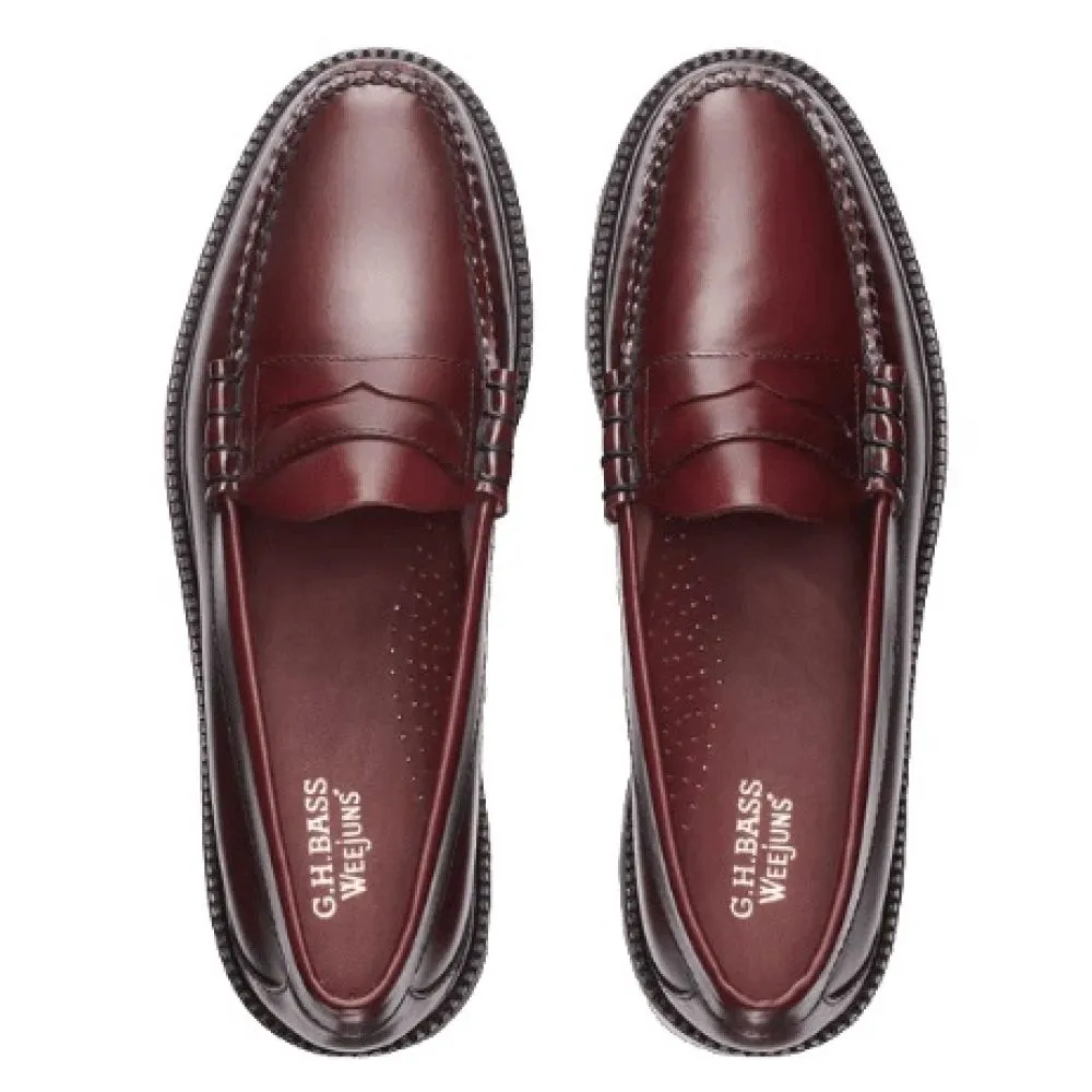 Raffia Loafers G.H. Bass Men's Larson Lug Weejuns Loafer in Wine