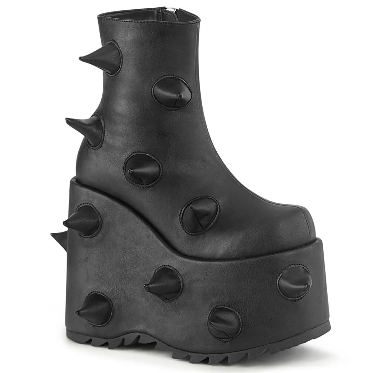 7 Inch Platform SLAY-77 Black Mechanic Work Boots