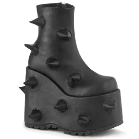 7 Inch Platform SLAY-77 Black Workhog Square Toe Work Boots
