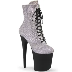 8 Inch Heel FLAMINGO-1020RS Silver Rhinestone Eh Rated Work Boots