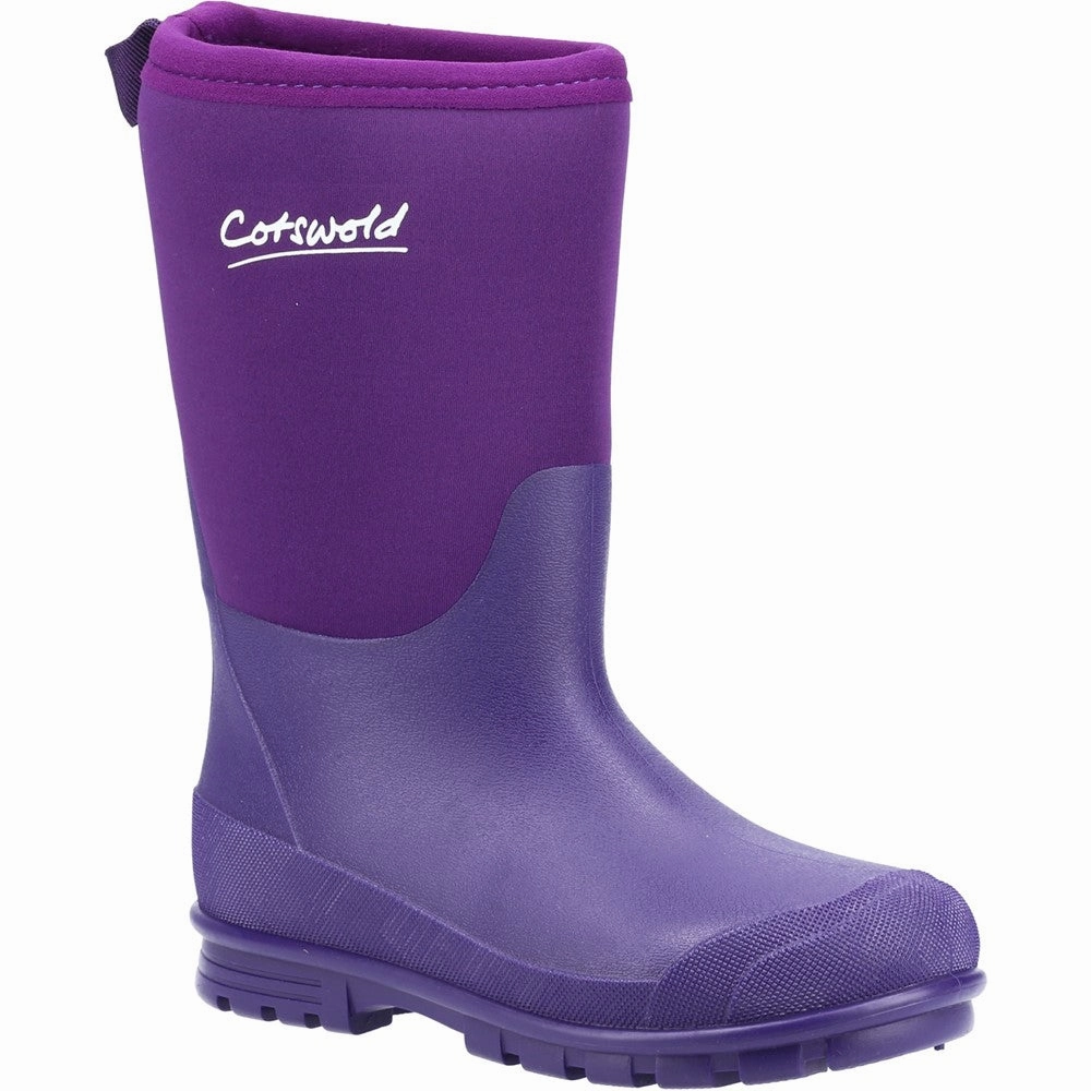 Trail Ready Footwear Supportive Build Cotswold Hilly Neoprene Childrens Wellington Boot