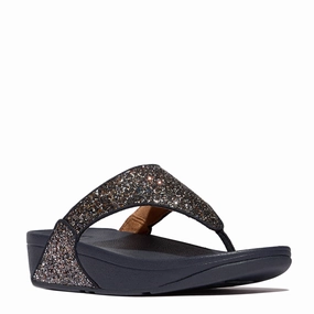 Women's FitFlop, Lulu Glitter Thong Sandal Ocean Mood