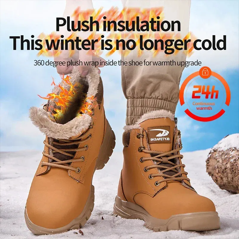 Latest 2024 Fashion Winter Warm Men Work Safety Boots Good Work Boots Reddit