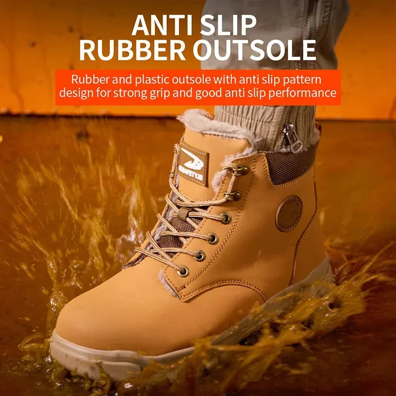 Best Work Boots For Concrete Floors Latest 2024 Fashion Winter Warm Men Work Safety Boots