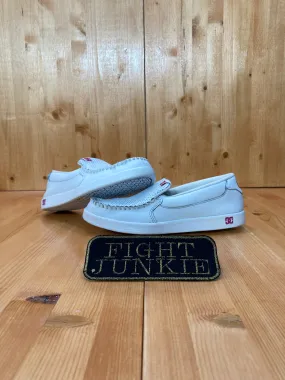 Goody Slippers DC VILLAIN Youth Size 5 Casual Slip On Leather Skateboarding Shoes Sneakers White