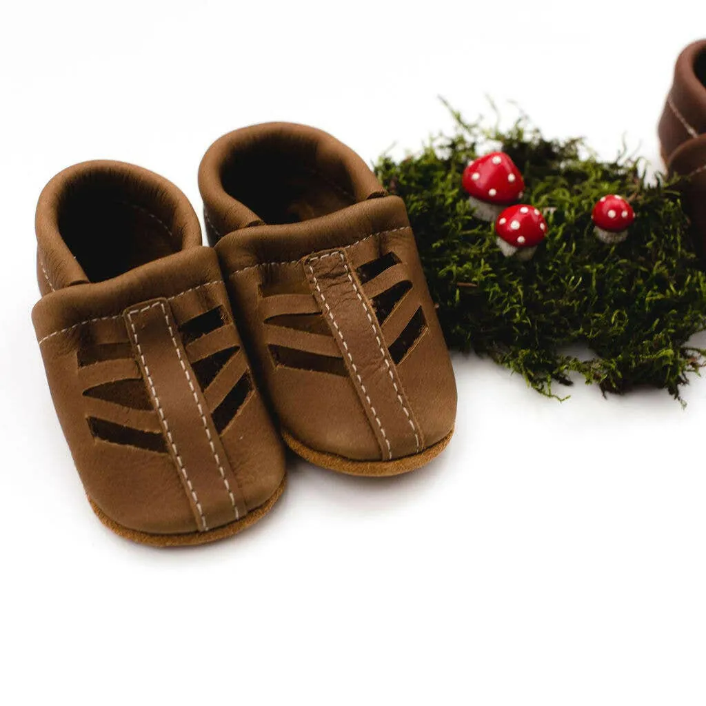Baby Leather  Sequoia Sandals - Oak Men In High Heels