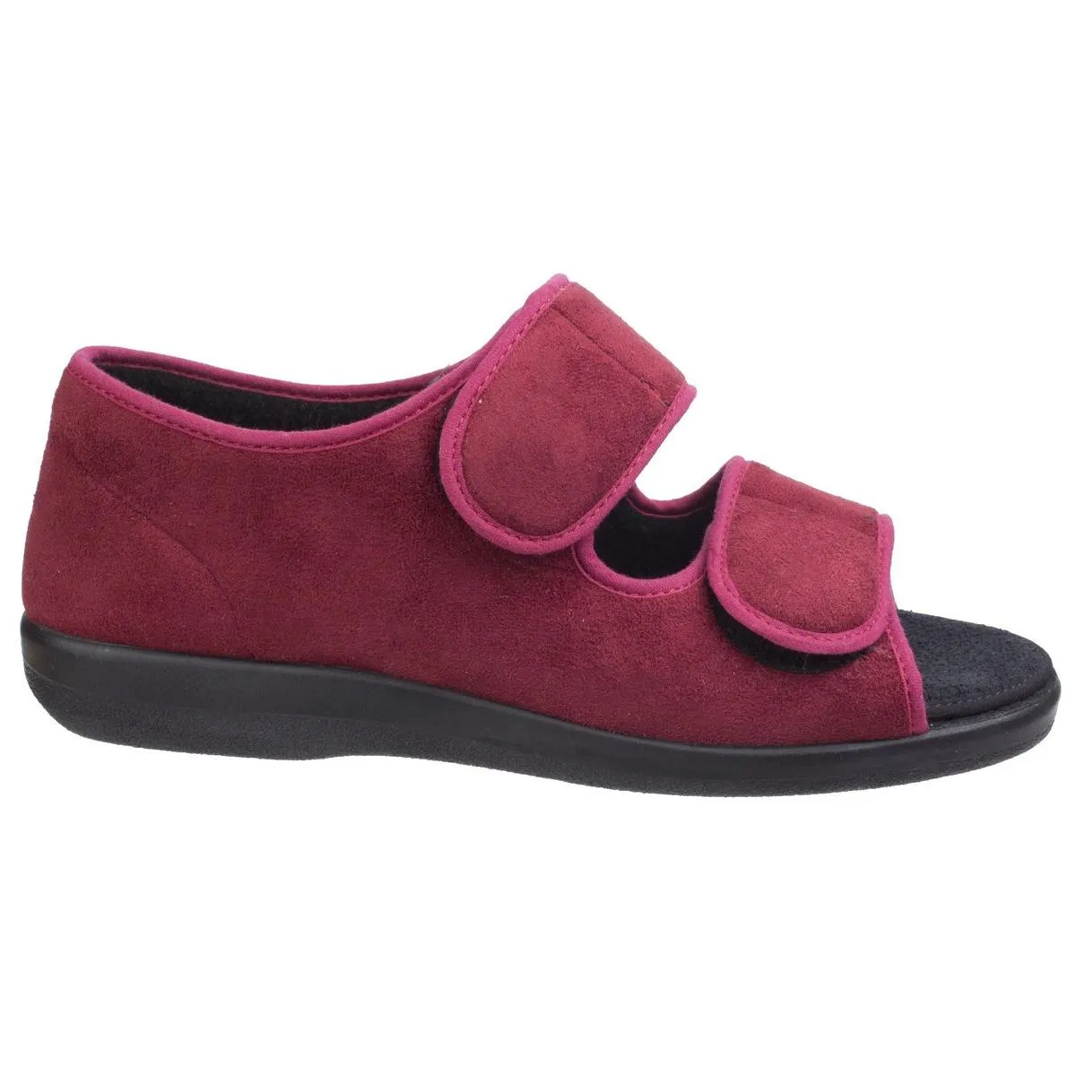 Asics Indoor Volleyball Shoes GBS Med Med Brompton Touch Fastening Burgundy