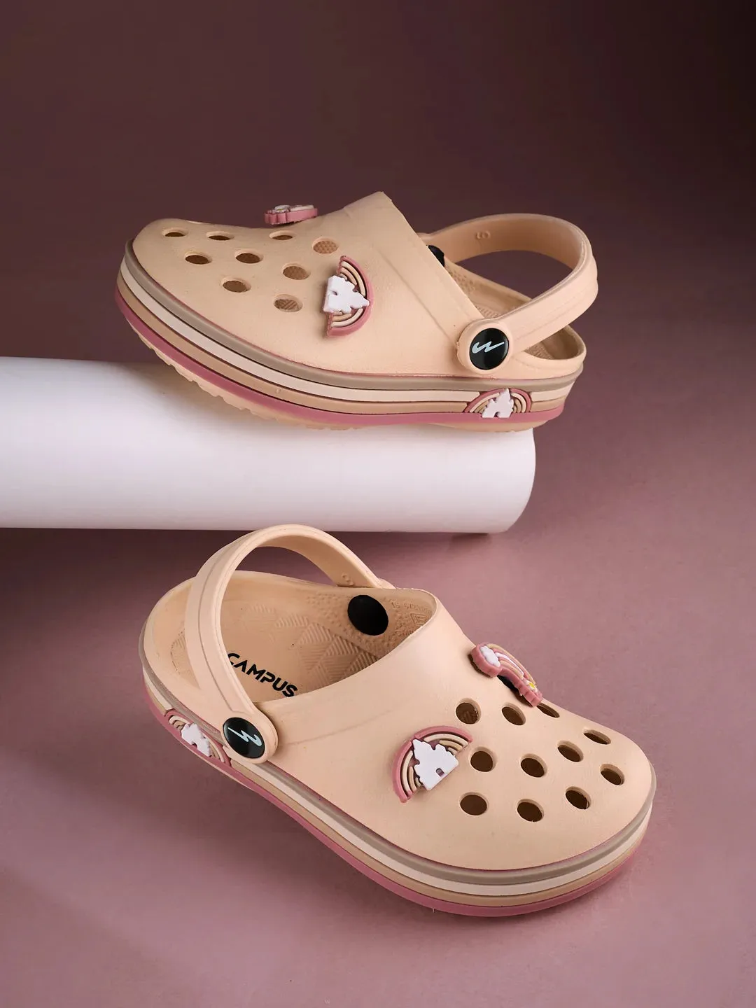 Sandals Factory Store GC-9001K Peach Kid's Clogs