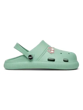 Wedge Heel Thong Sandals GC-9002C Green Child Clogs