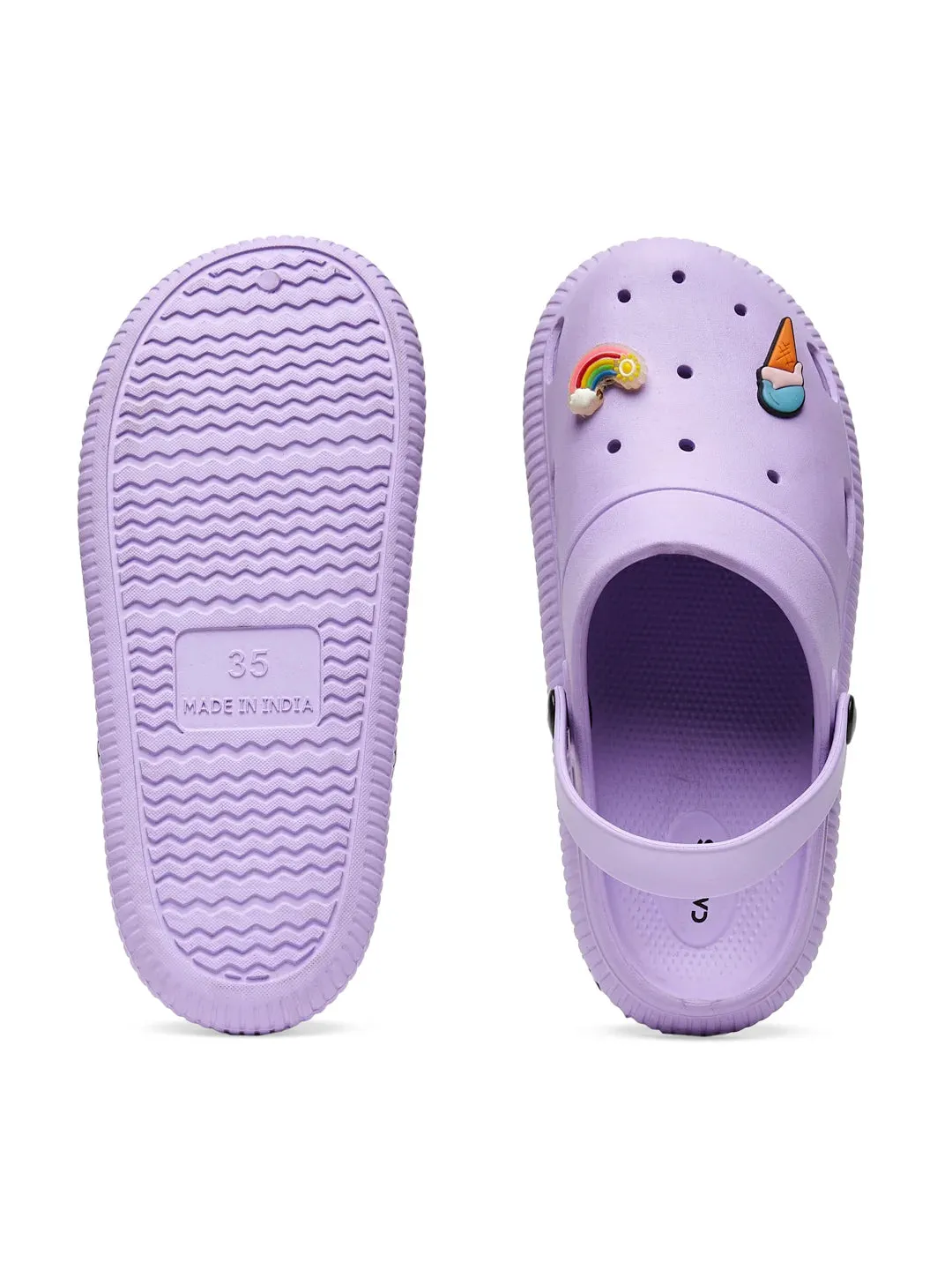 Mexican Huarache Sandals GC-9002C Purple Child Clogs