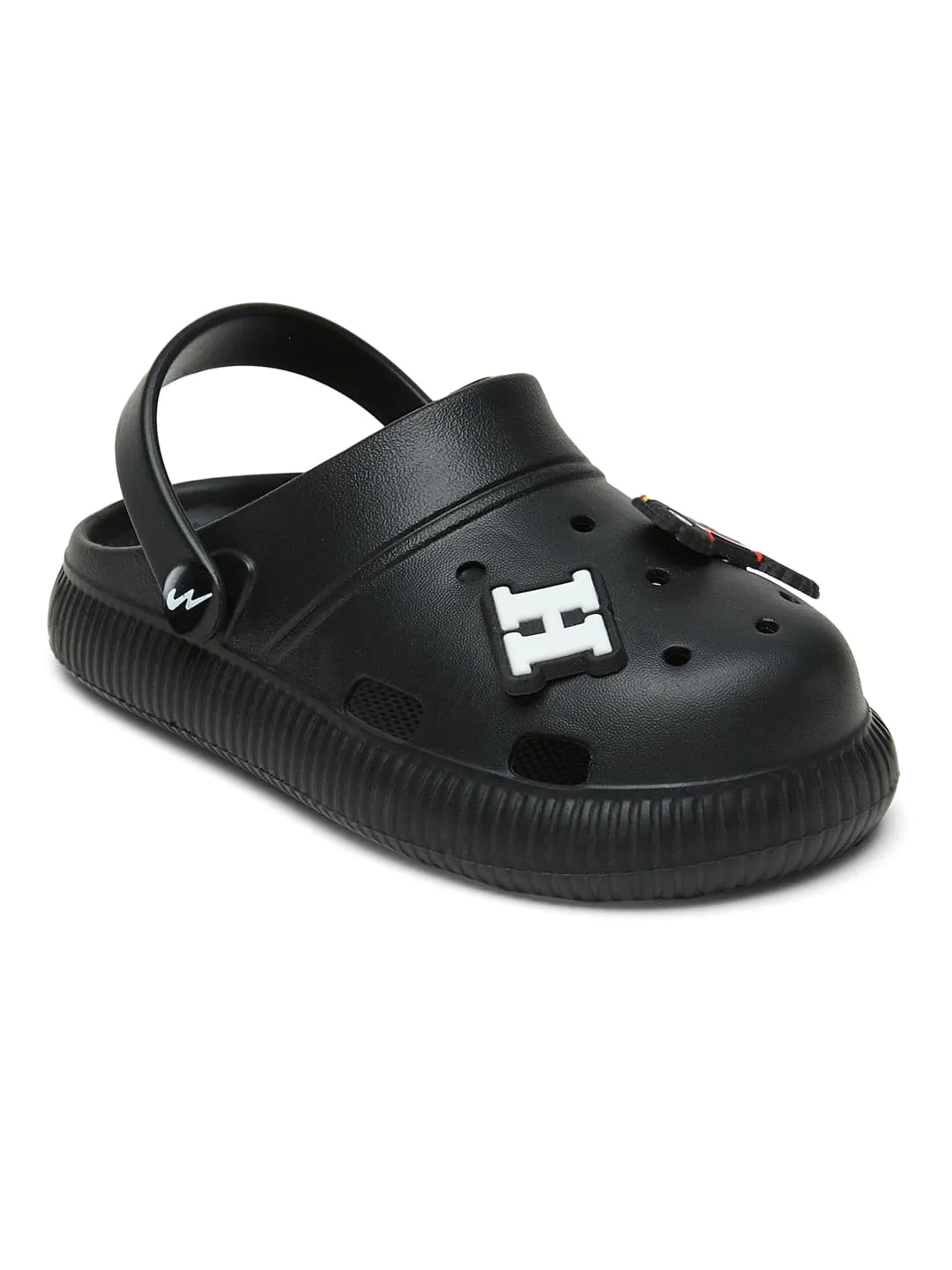 Slide Sandals Flat GC-9002K Black Kid's Clogs
