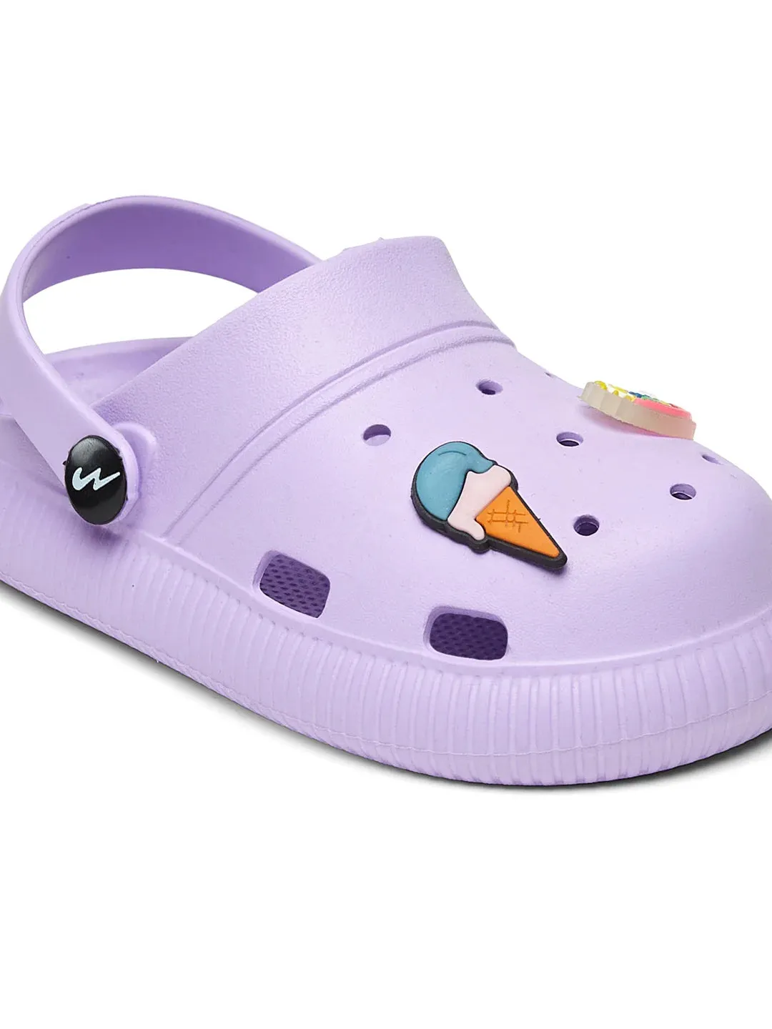 GC-9002K Purple Kid's Clogs Sandals Vegan