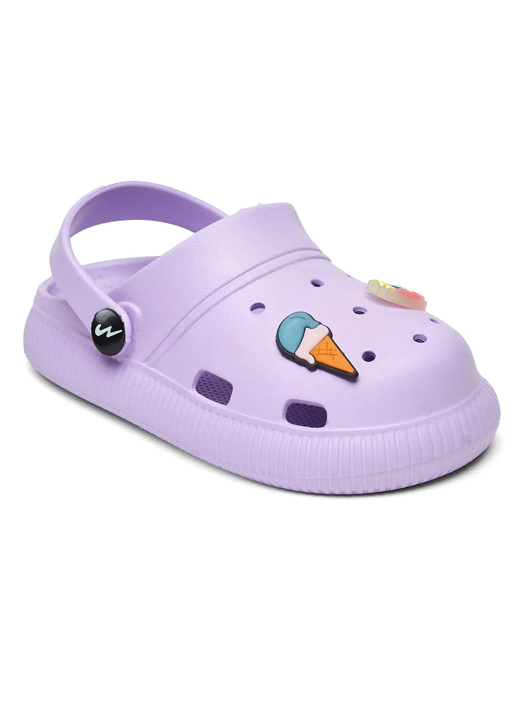 Jeweled Wedge Sandals GC-9002K Purple Kid's Clogs