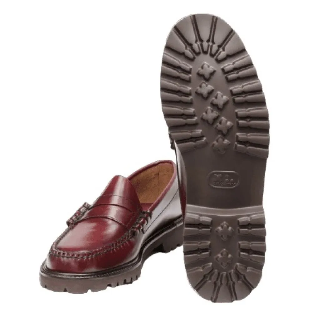 Joggers With Loafers G.H. Bass Men's Larson Lug Weejuns Loafer in Wine