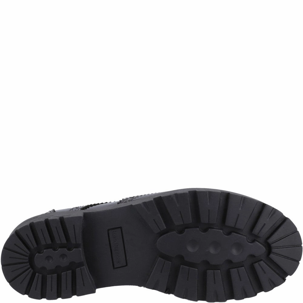 Lace   Up Design Slip Resistant Outsole Hush Puppies Maxine Patent Junior School Shoes