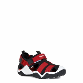 Beach-ready Footwear Geox Jr Wader A Touch Fastening Sports Sandal