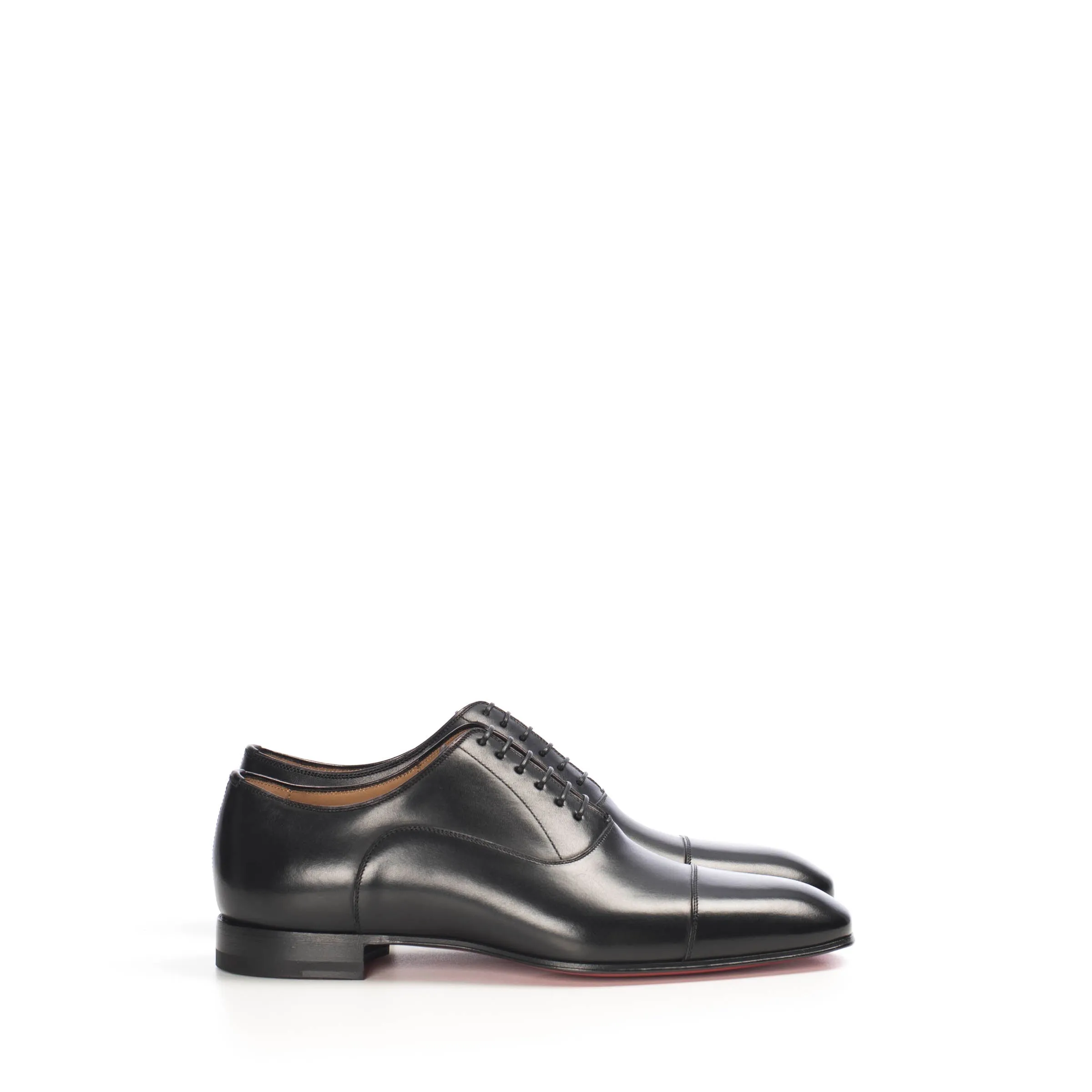Greggo Oxford Shoes In Black Leather Dlats Military Leather Oxford Dress Shoe