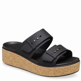 Crocs Brooklyn Buckle Low Wedge Lightweight Sole Cool Comfort
