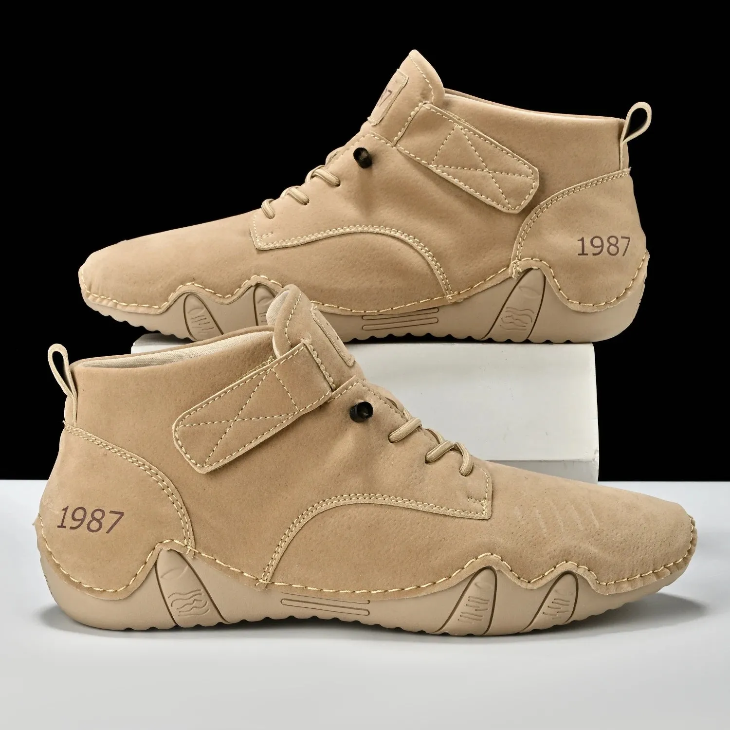 Carbon Fiber Toe Work Boots Handmade Men Soft Leather Ankle Sneakers/Work Boots/Outdoor