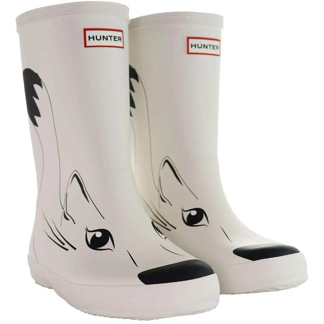 Hunter First Classic Kids Beige Boots Dress On Boots