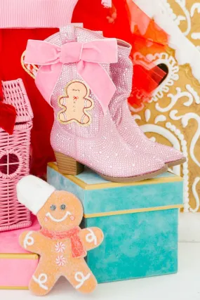 MINI KIDS GINGERBREAD BOW PINK SPARKLE BOOTS Durango Boots Rebel