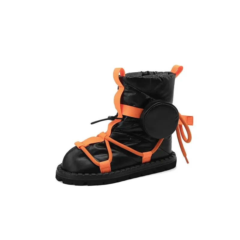 New Women Ankle Boots Fashion Design Popular Mixed Colors Female Snow Boots Platforms Winter Warm Casual Black Shoes Woman Sienna F2 Snow Boot