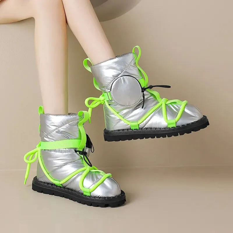 Snow Boots At Dsw New Women Ankle Boots Fashion Design Popular Mixed Colors Female Snow Boots Platforms Winter Warm Casual Black Shoes Woman