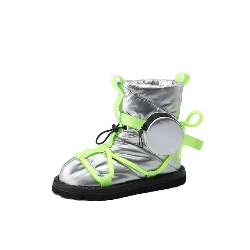 New Women Ankle Boots Fashion Design Popular Mixed Colors Female Snow Boots Platforms Winter Warm Casual Black Shoes Woman Hunter Tall Snow Boot