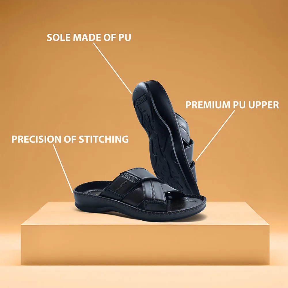 Healers Brown Casual Slippers For Men STARC-2E By Liberty Chinese Mesh Slippers