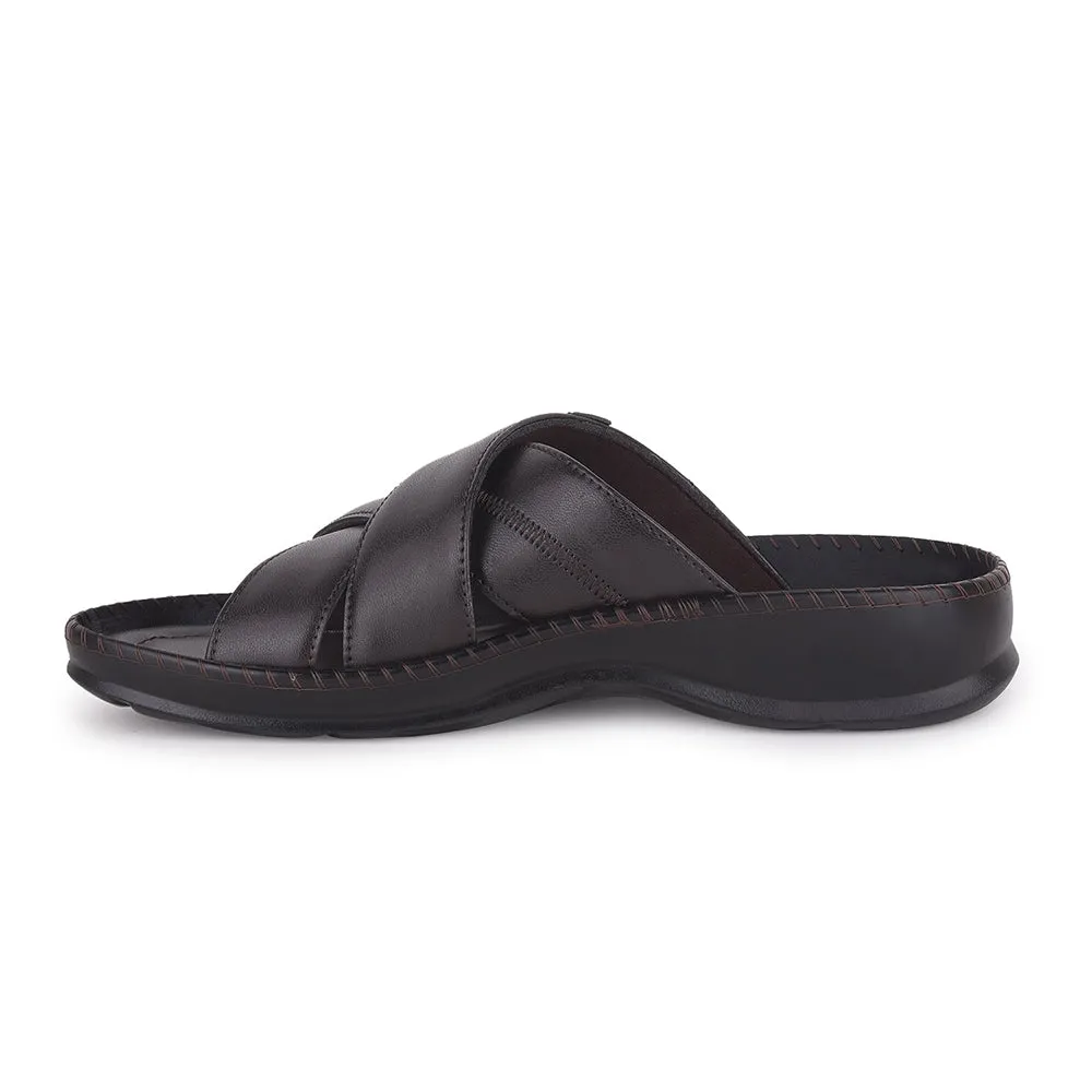 Healers Brown Casual Slippers For Men STARC-2E By Liberty Designer Bedroom Slippers